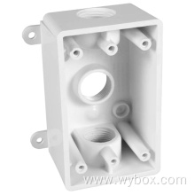 Outlet Boxes Non Metallic PVC Material White Color 1 Gang TAYMAC PSB37550WH 1G WEATHERPROOF WHITE Outlet Boxes